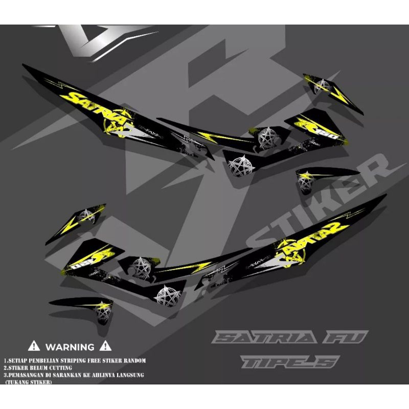 Striping Satria F150 Stiker Satria Fu Facelift Tipe Sayap S