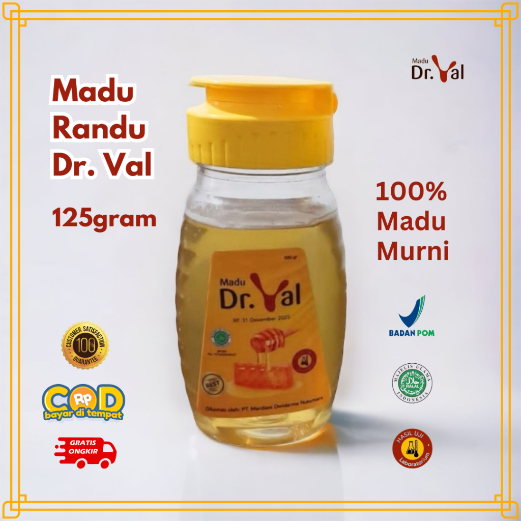 

DISKON 40% Madu Murni Randu Dr. Val 125 Gram 100% Madu Murni Pure Honey