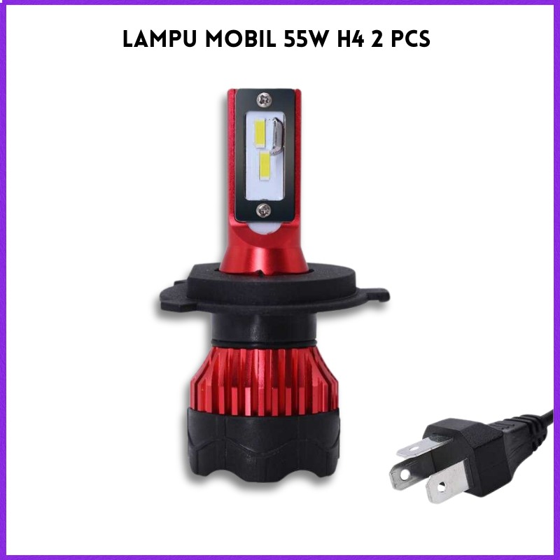 COD HAOSJ Lampu Mobil LED ZES Headlight 12000LM 55W H4 12V / lampu mobil depan super terang anti kab