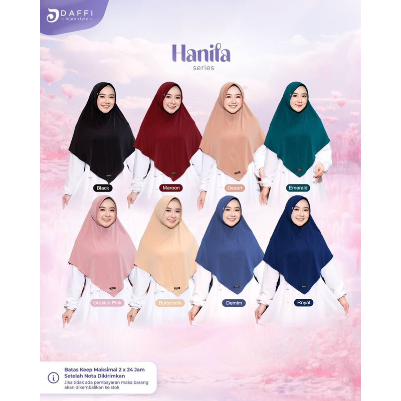 Hijab Daffi Syar’i kode Hanifa