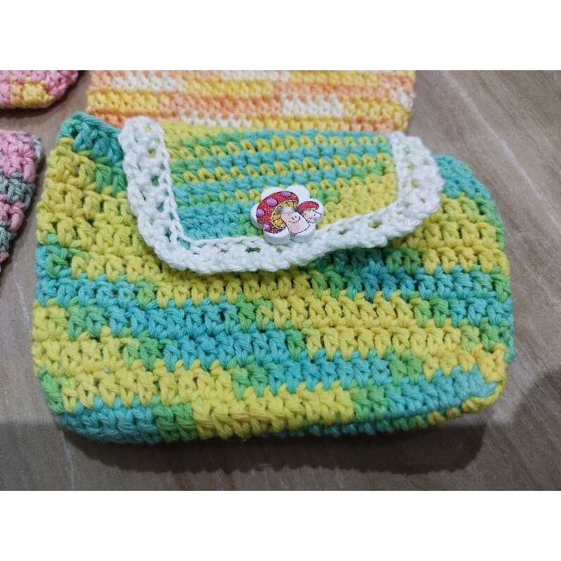 dompet kecil rajutan / dompet koin rajutan