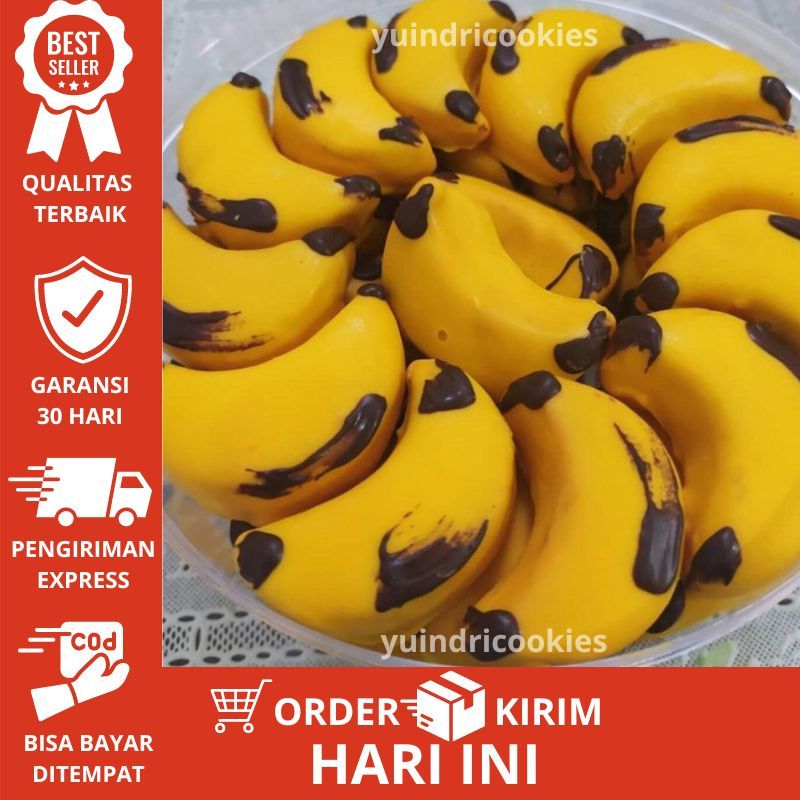 

banana choco cookies | cookies pisang | Kue Kering Cokelat 500gr | Banana Cookies (toples kecil) | SWEET BANANA COOKIES premium | Kue Kering Premium Isi 500 gram 1/2 Kg | Kue Kering Lebaran Cemilan Keluarga