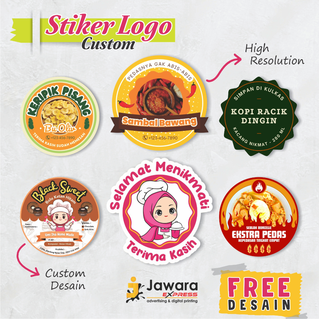 

PROMO!! Cetak Stiker Label Chromo Custom Cutting Termurah
