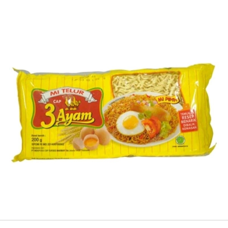 

Mie 3 ayam. Untuk dimasak apa saja. untuk paket sembako