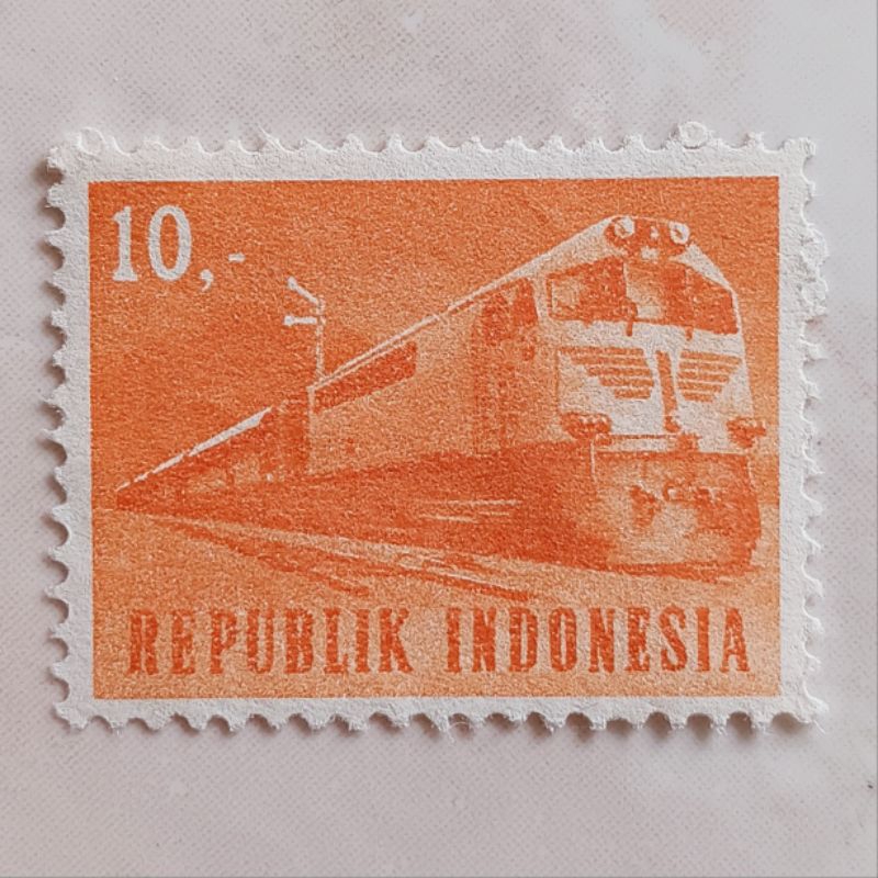 

(AF) Perangko Indonesia 1964 Alat - Alat Transportasi 10 rupiah Mint