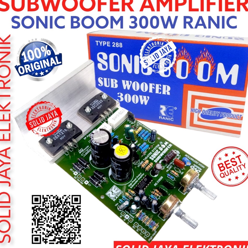 KIT POWER SUBWOOFER SONIC BOOM 3W SONIC BOOM SANKEN II SUB 3 WATT W AMPLIFIER PLUS PSU RANIC 288 w K
