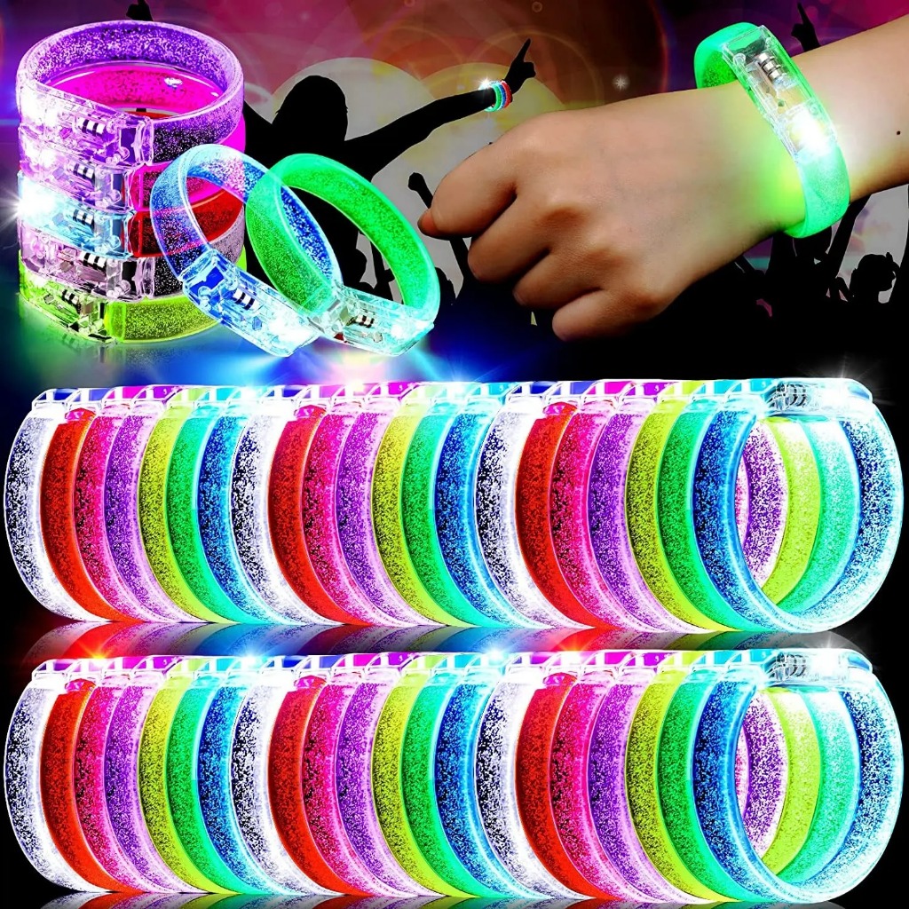[COD]Gelang Lampu LED/Gelang LED Glow/Bracelet Akrilik Konser Pencahayaan LED Anak Nyala Warna Warni