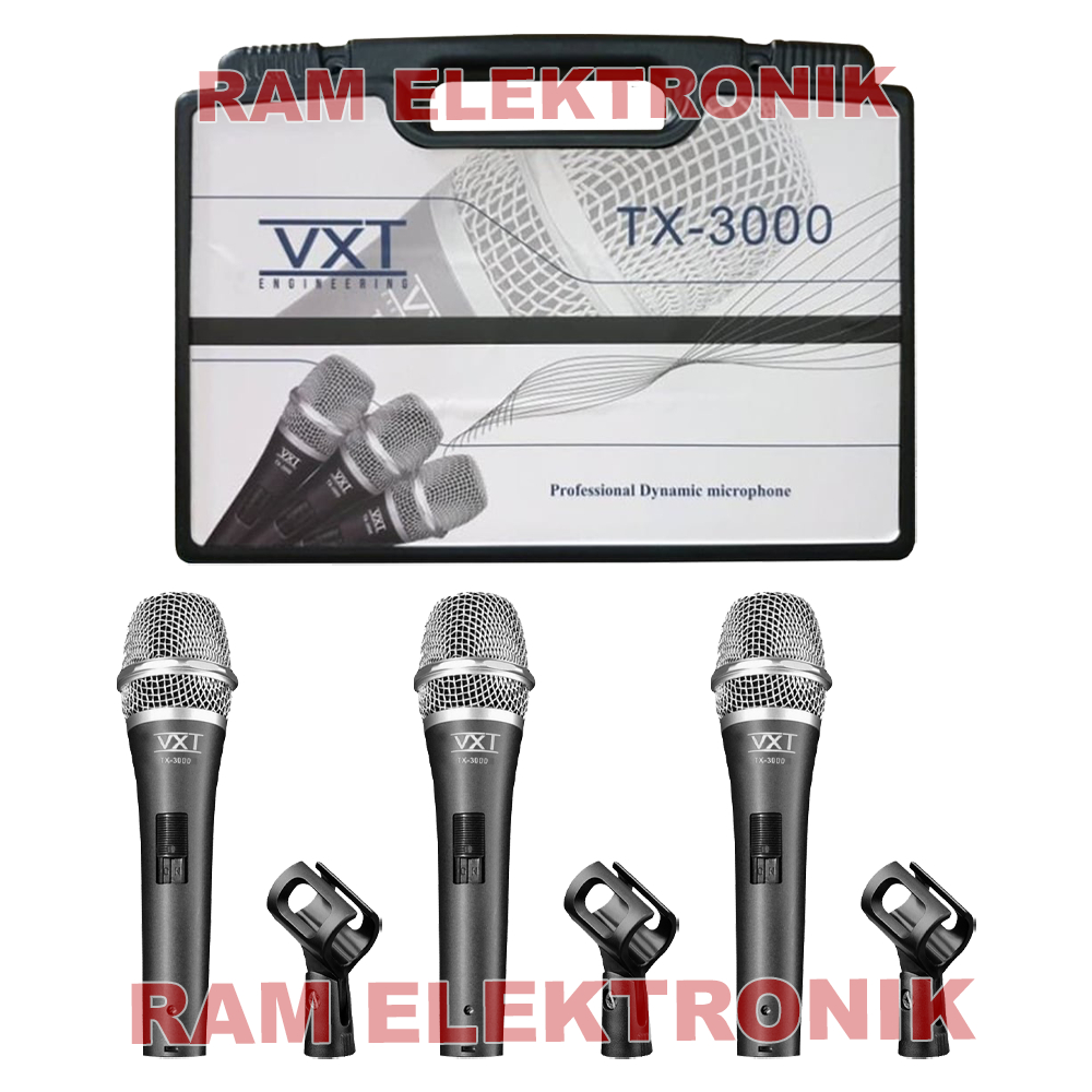 Mic Microphone Wire Kabel VXT TX3000 | TX 3000 Isi 3 Mik Original