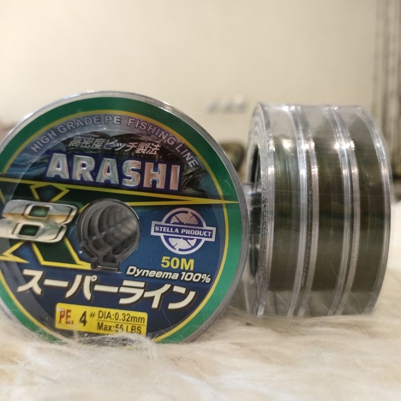 Senar PE Stella Arashi X8 Green 50m Connecting