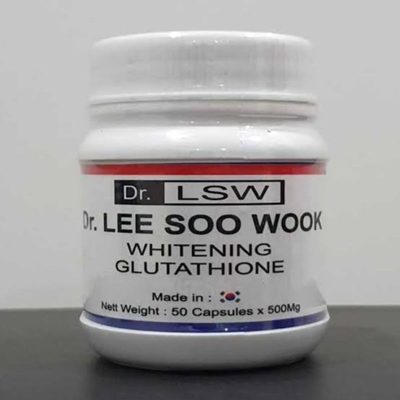 Dr LSW ASLI ORIGINAL GLUTATHIONE LEE SOO WOOK WHITENING Obat Pemutih Wajah Kulit Badan Pria dan Wani