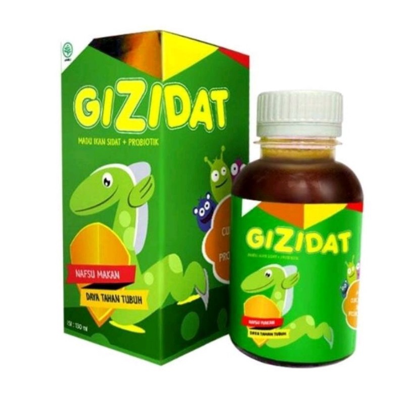 

Gizidat Madu Herbal, Penambah Nafsu Makan Anak, Tidak Pahit, Dengan Ekstrak Ikan Sidat, 130 ml, Halal BPOM