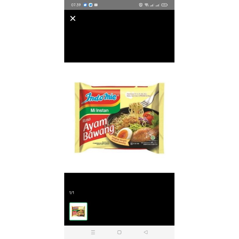

Indomie ayam bawang per 5 bungkus