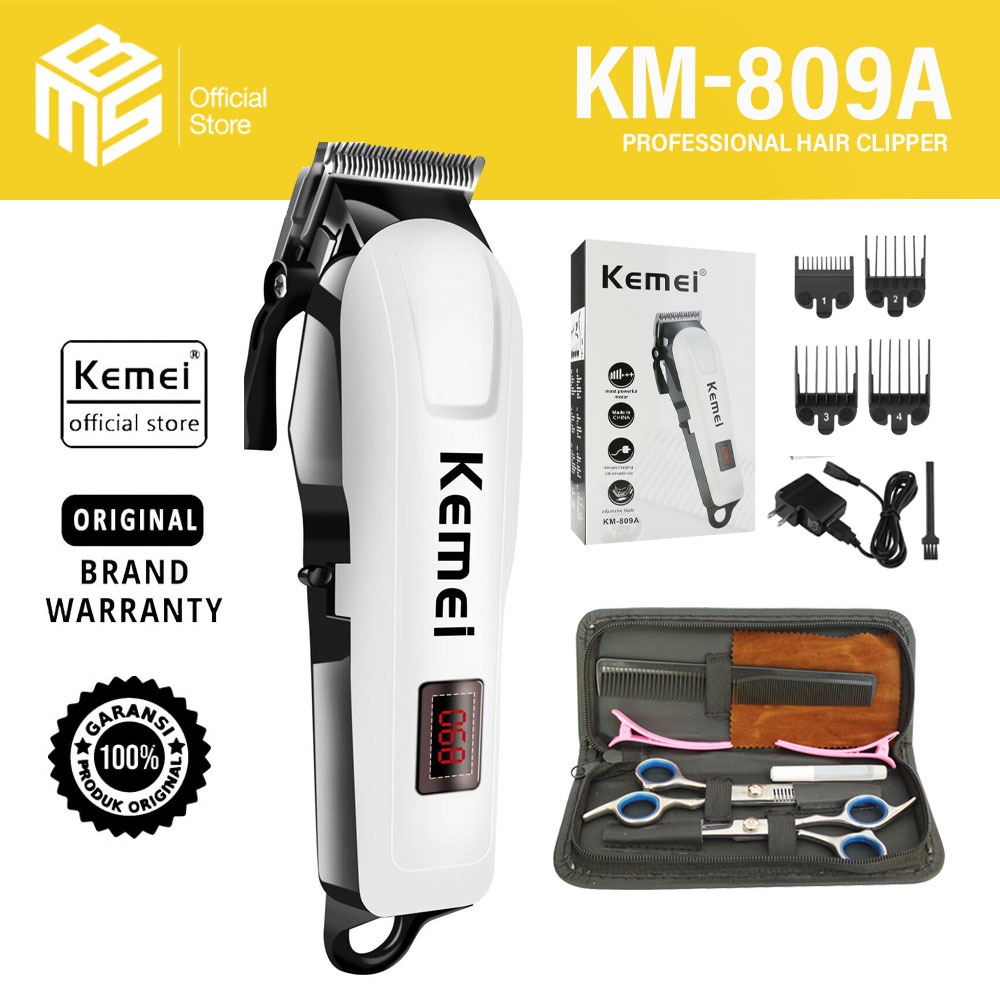 Mesin Cukur Rambut Rechargeable Kemei KM-809A / KM809A / KM 809A LED