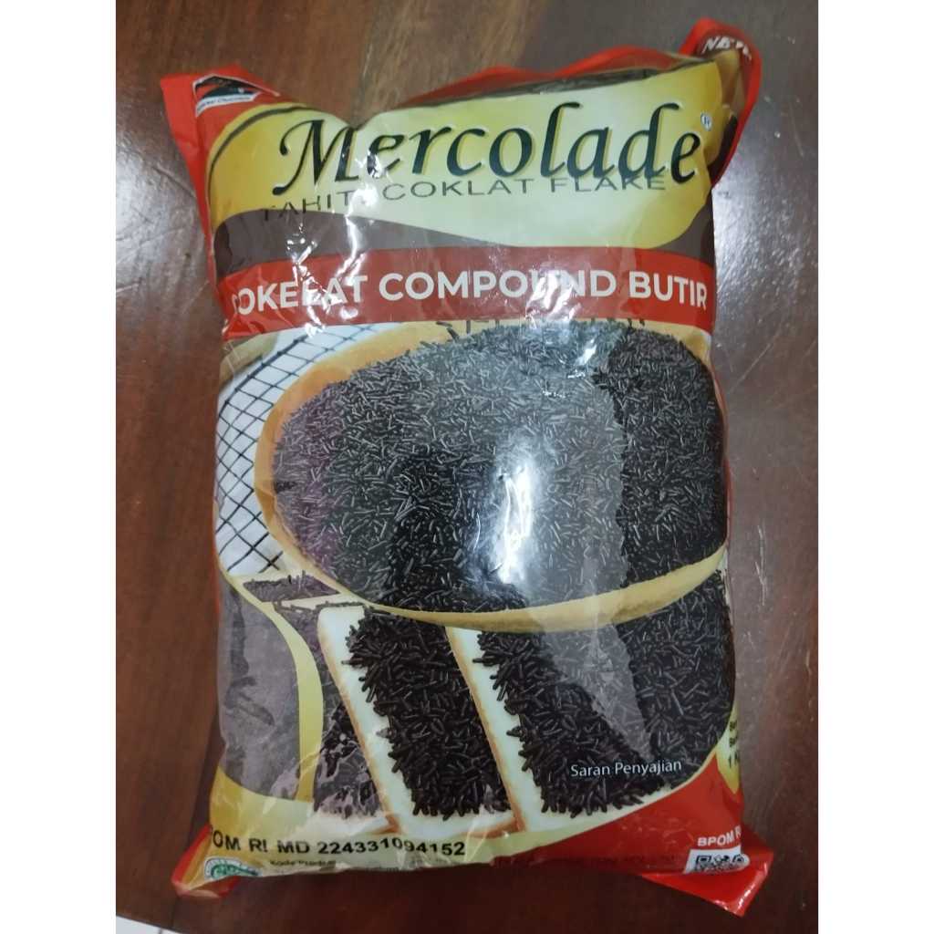 

Mercolade Chocolate dark Flakes 1kg coklat cokelat serpih sepihan