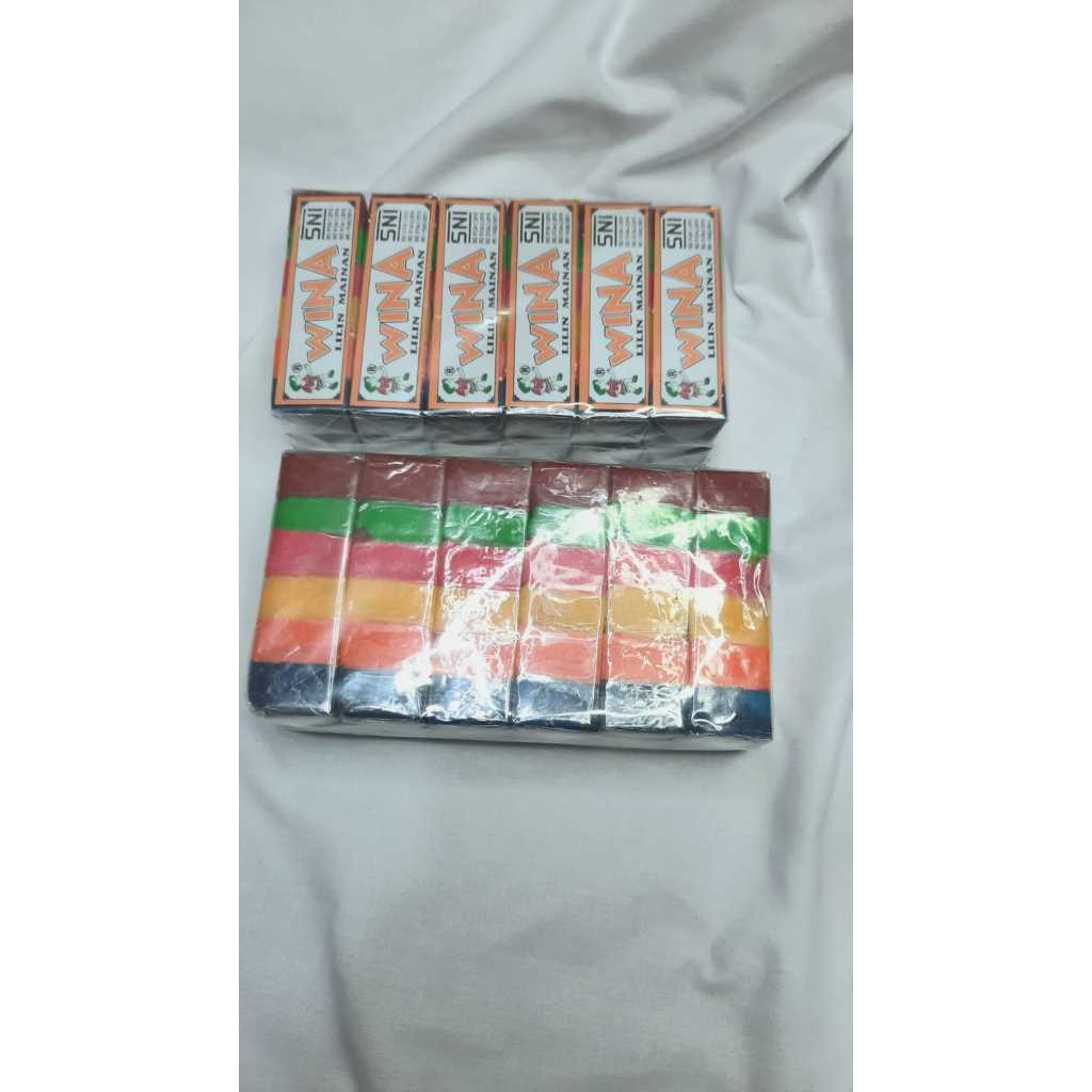 12 Pack / 1 Lusin MAINAN ANAK LILIN PLASTISIN EDUKASI ANAK DIY Plastisin Grosir