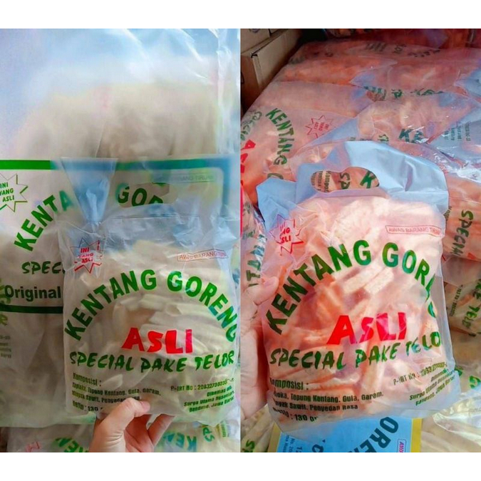 

kentang goreng+bubble wrap