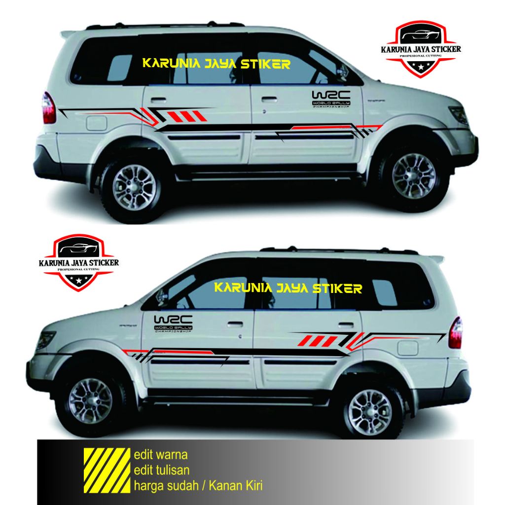 STIKER MOBIL ISUZU PANTHER STICKER LIST BODY MOBIL PANTHER CUTTING STIKER VARIASI BODY MOBIL KUDA PA