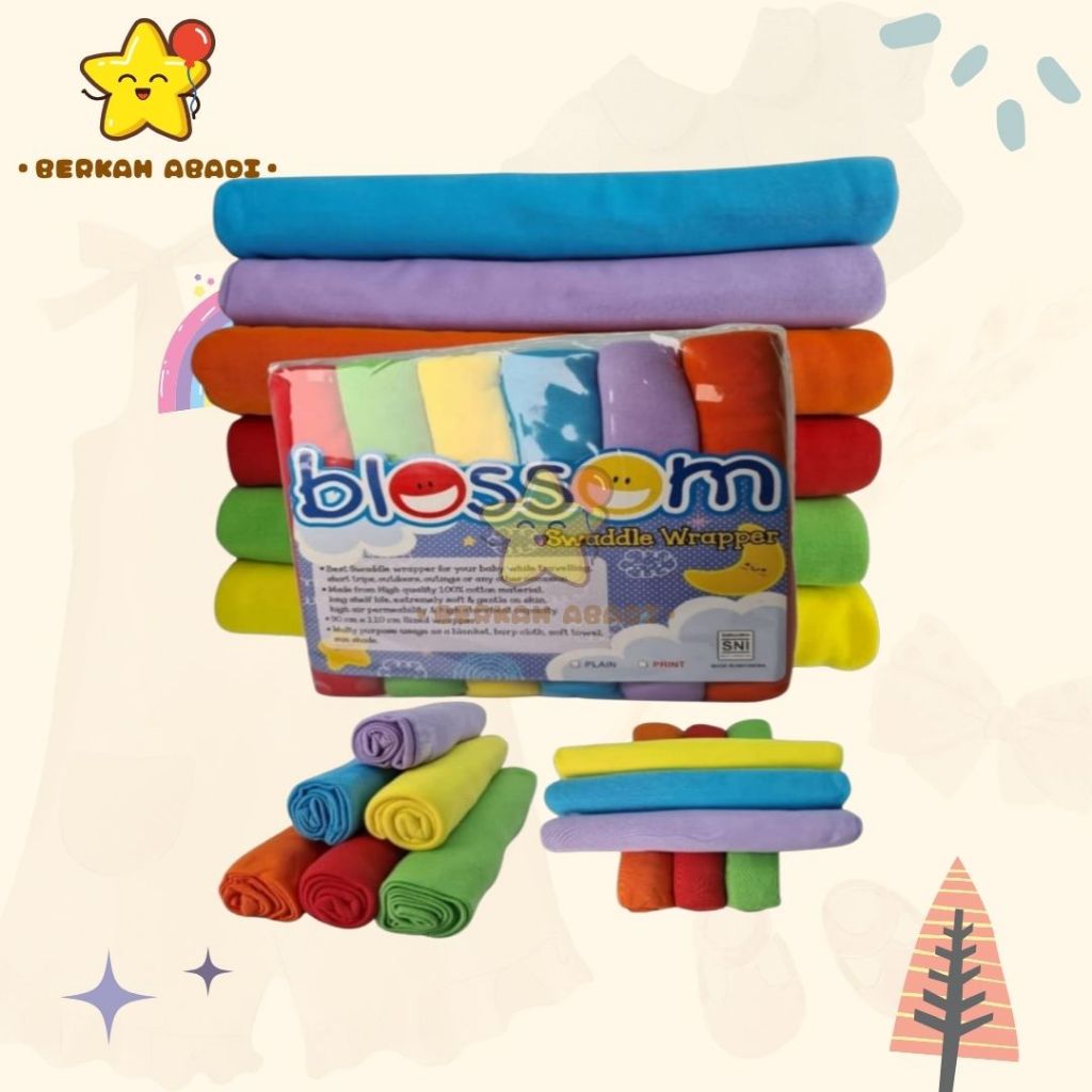 Bedong Bayi Katun Kaos Kain Bedongan Pernel Bayi Lembut Halus Premium