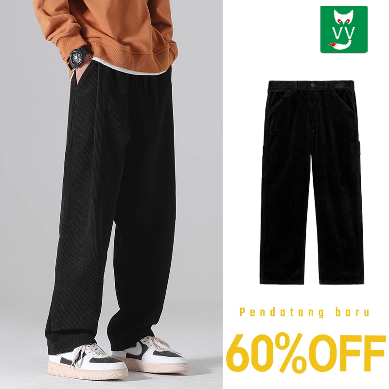 Celana corduroy pria celana korean style pria ankle pants pria baggy pants celana chino panjang pria