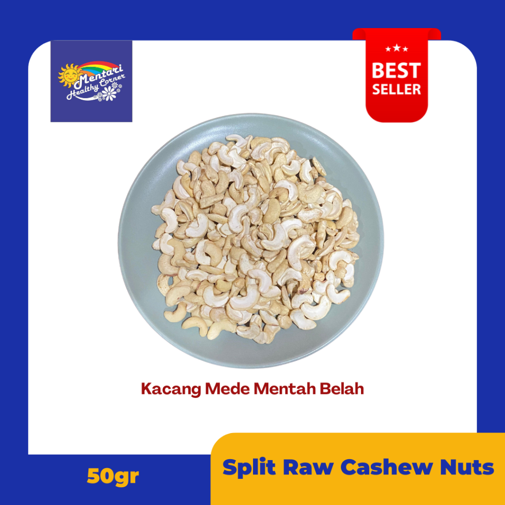 

Kacang Mede Mentah Belah 50gr / Split Raw Cashew 50gr