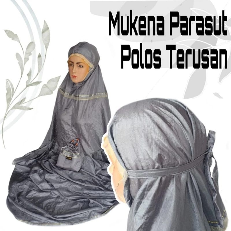 mukena parasit terusan/mukena travelling mukena terusan lajuran mukena parasit travel mukena parasut