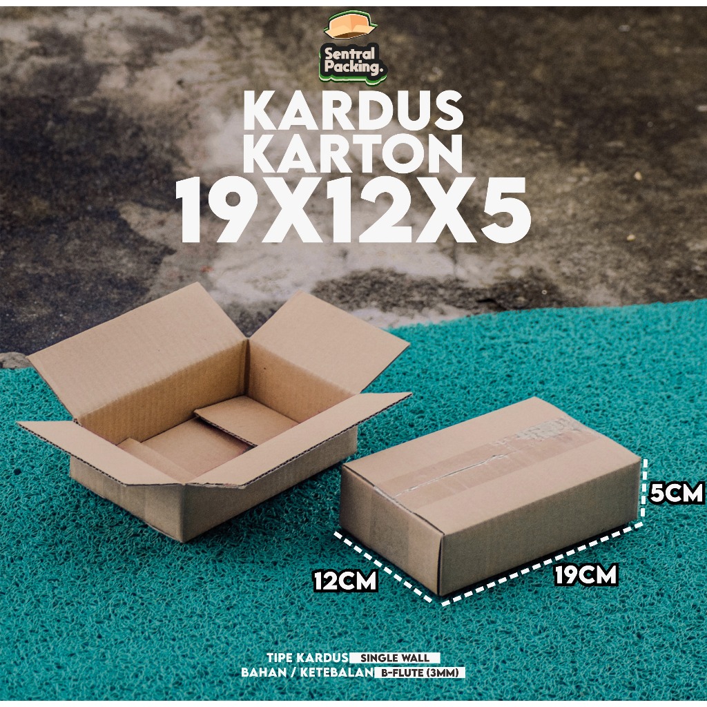 

Kardus Karton Polos / 19x12x5 / Kardus Packing / B-Flute