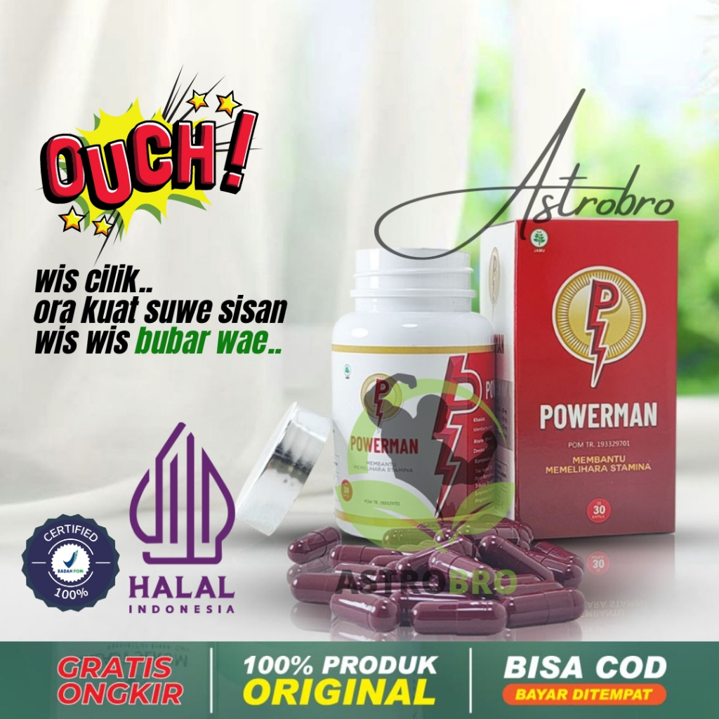 AST - ANTI LOYO - POWERMAN PENYUBUR SPERMA PRIA LAKI LAKI PALING AMPUH PROMIL OBAT KUAT PRIA TAHAN L
