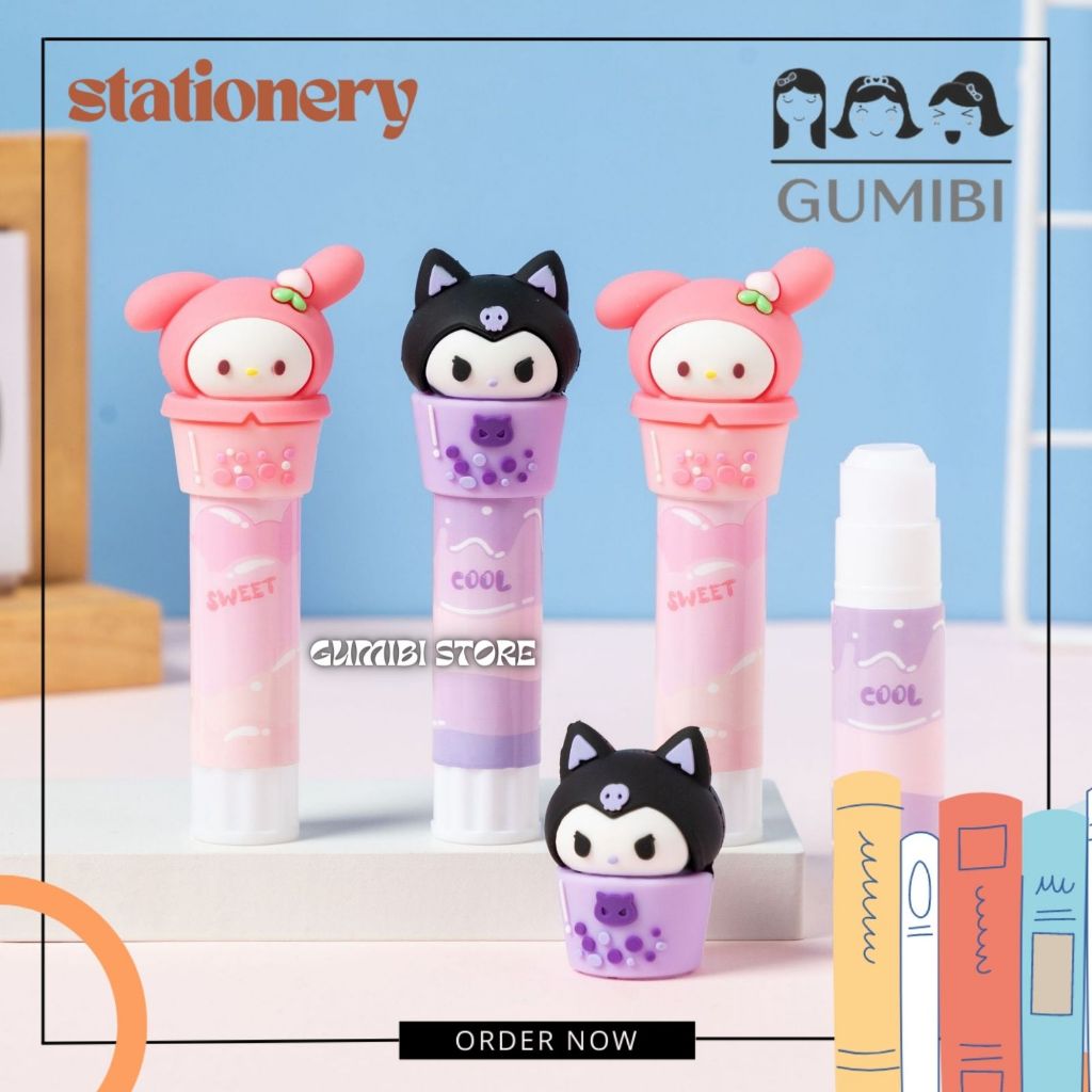 

GLUE STICK SANRIO CUSTOM LEM STICK KERTAS LEM BATANG KUROMI MELODY