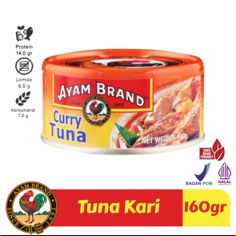 

AYAM BRAND Ikan Tuna Kaleng All Varian Chunk in Oil Sandwich Cabe Hot Curry Olive Oil In Brine /