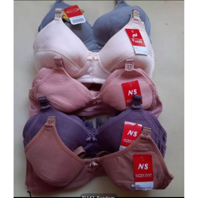 COD PROMO HARGA GROSIR BRA WANITA DEWASA | BH wanita dewasa 6 pcs murah grosir | Bra tanpa kawat tan