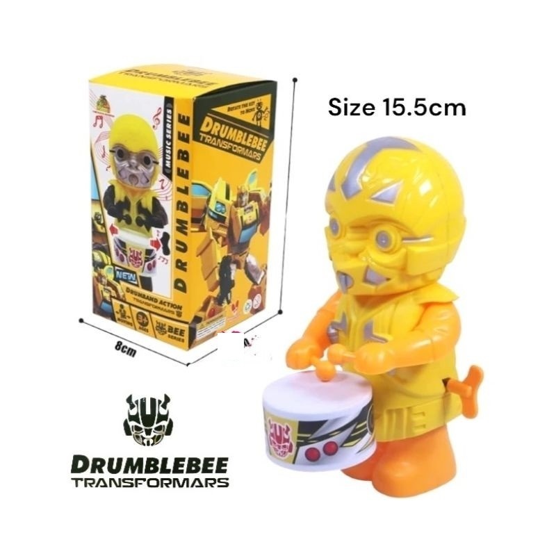 Mainan drumbubblebee OCT5115 mainan drum transformars mainan edukasi anak mainan drum robot
