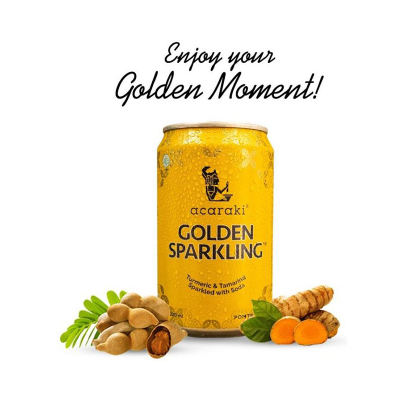 

Acaraki Golden Sparkling Kunyit Asam Minuman Soda Can Kaleng 320 ml