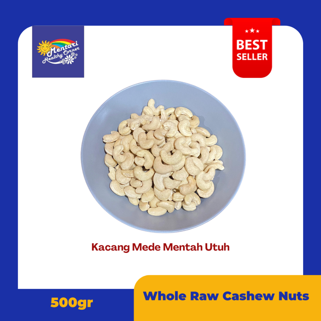 

Kacang Mede Mentah Utuh 500gr / Whole Raw Cashew Nuts 500gram