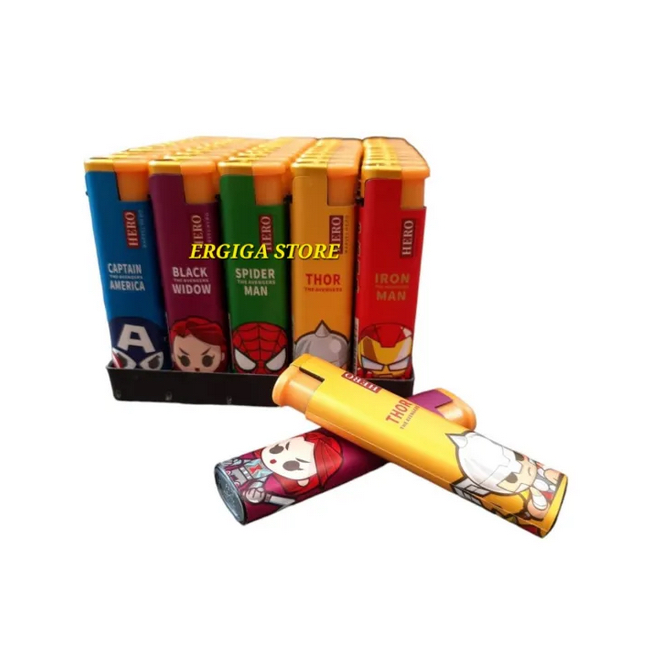 KOREK API BARA ZET  Z918 Korek Api Bara Magnet Slim SUPER HERO murah bagus imut keren mewah bara zet