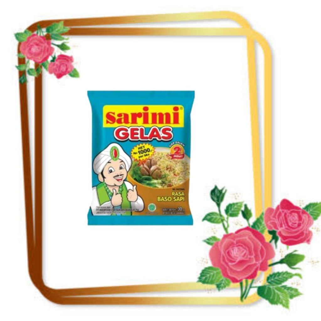 

Sarimi gelas rasa baso sapi sacheet