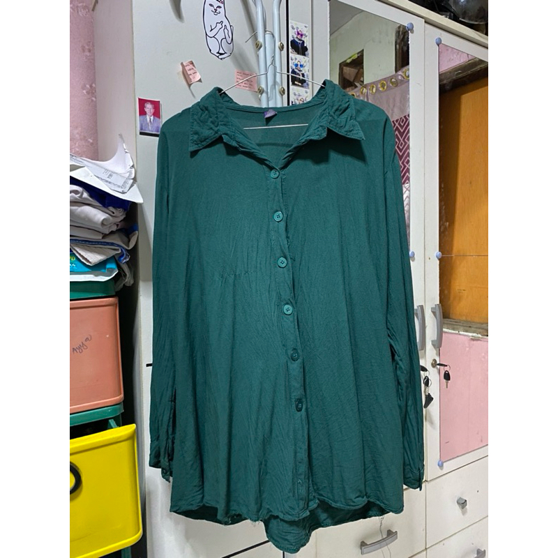 KEMEJA WANITA HIJAU BOTOL