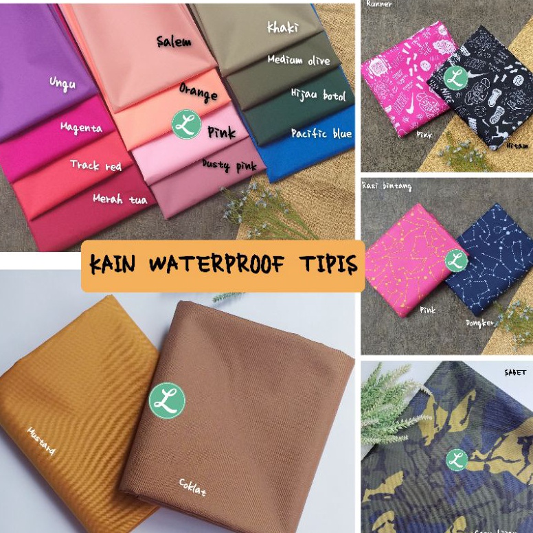 QLF984 Dikon  PROMO BAHAN INNER TAS  FURING WATERPROOF  BAHAN SHOPPING BAG  SABET WATERPROOF  CORDUR