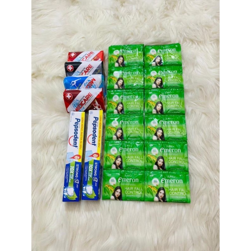 (jatim) 4pcs sabun mandi medicare+2renteng emeron+2pcs pepsodent 90gr