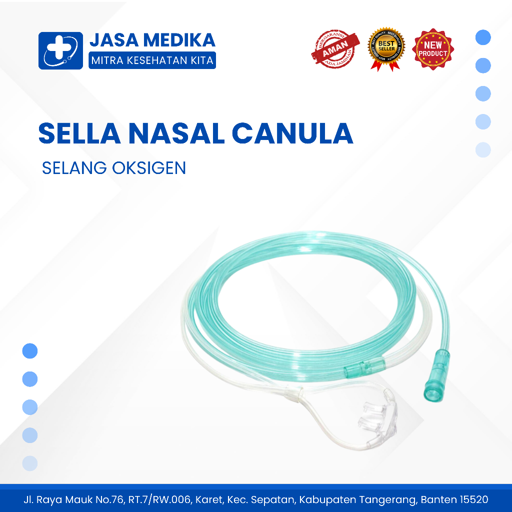 Nasal Canula Selang Oksigen Selang Kehidung untuk ke tabung oksigen