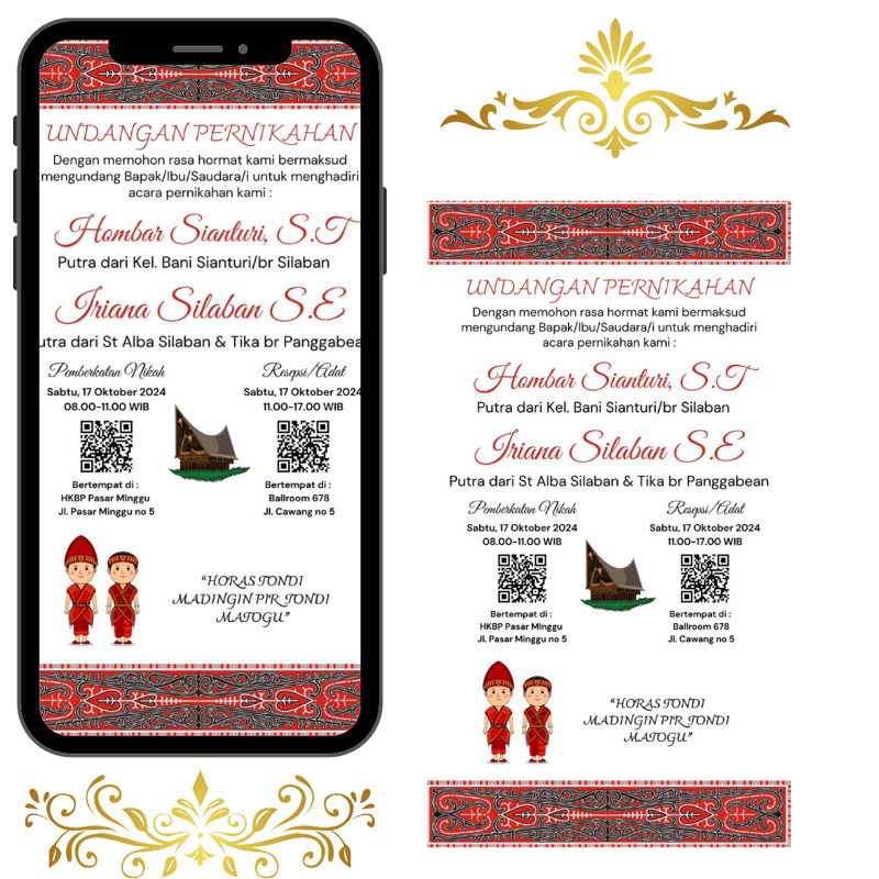 Undangan pernikahan batak JPG/PNG