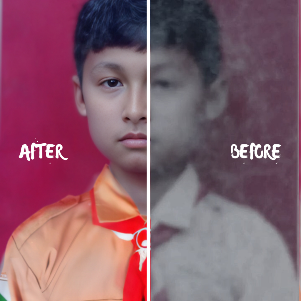Restorasi foto lama / perbaiki foto jadul / edit segala macam foto blur atau rusak