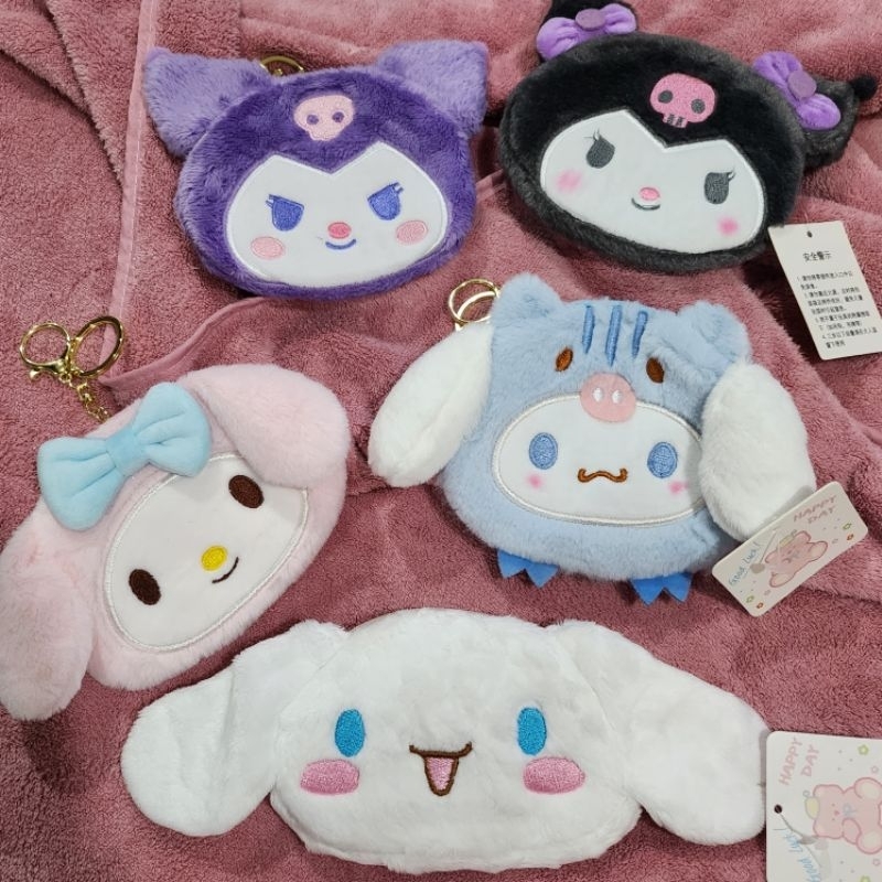 DOMPET KOIN SANRIO MINI + KEYCHAIN  / KUROMI / MELODY / CINAMOROL/ DKK