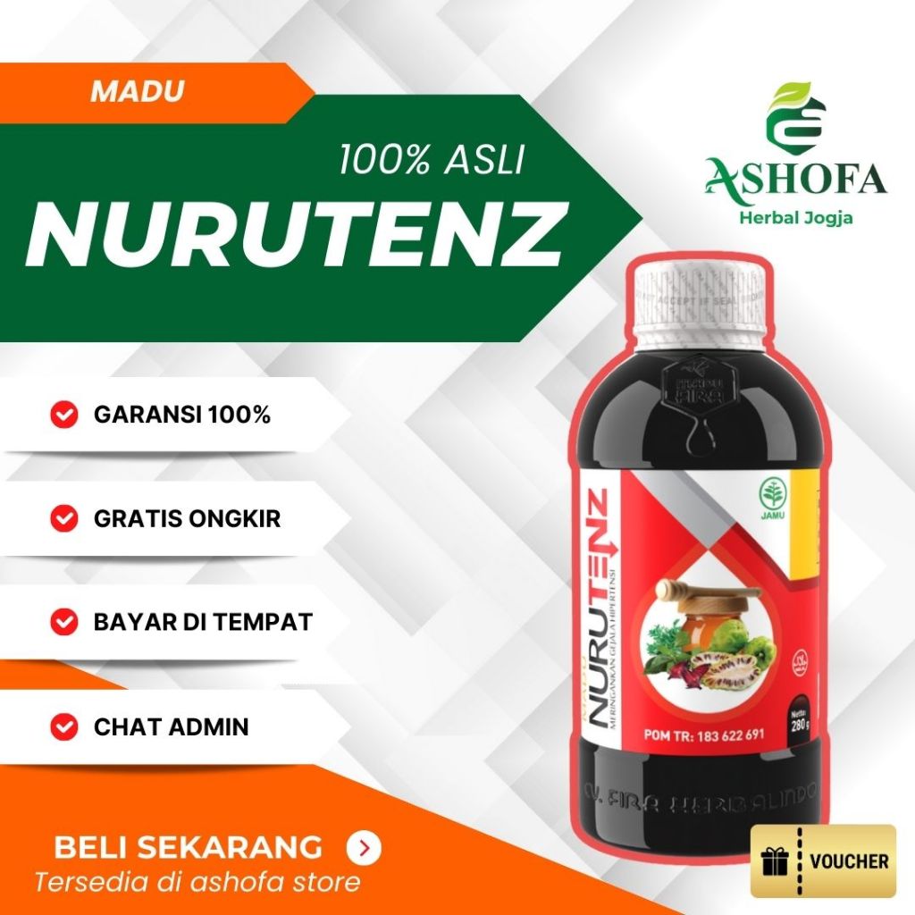 

Madu NURUTENZ Original BPOM Herbal Darah Tinggi Hipertensi Ampuh