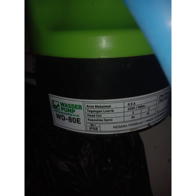 Pompa Celup Wasser pump WD-80E kolam ikan