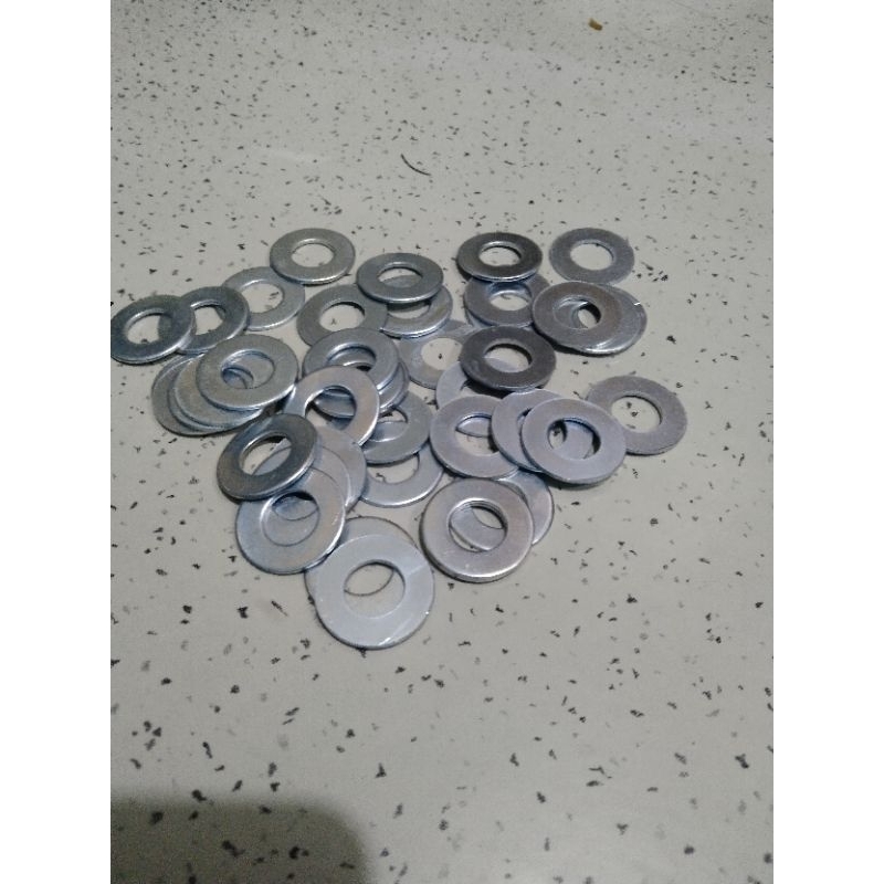 Ring plat m12 putih galvanis untuk baut 17