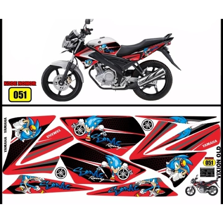Decal Sticker Striping Variasi Yamaha Vixion Old Variasi Vixion Old edisi sonic