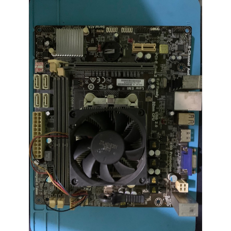 MOTHERBOARD ECS FM2 + PROCESSOR AMD A6-6400 GAMBLlNG