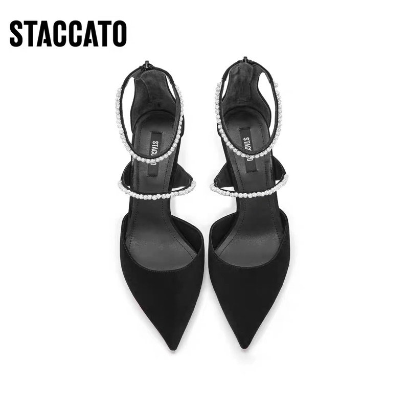 Ter Murah SALE ORIGINAL Shani Amelia New Staccato ED746-005 Women's High Heels - Black Pink Sexy Wed