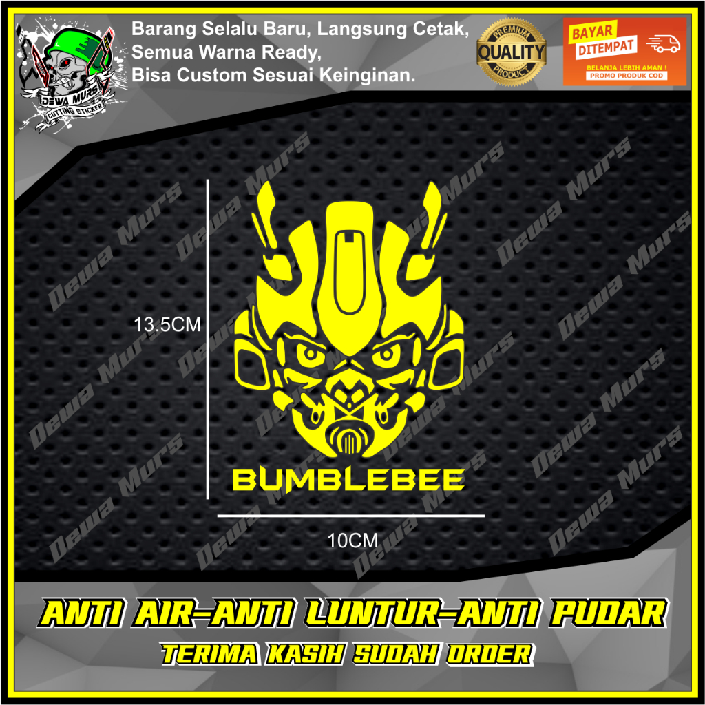 Cutting Sticker  Kepala BUMBLEBEE