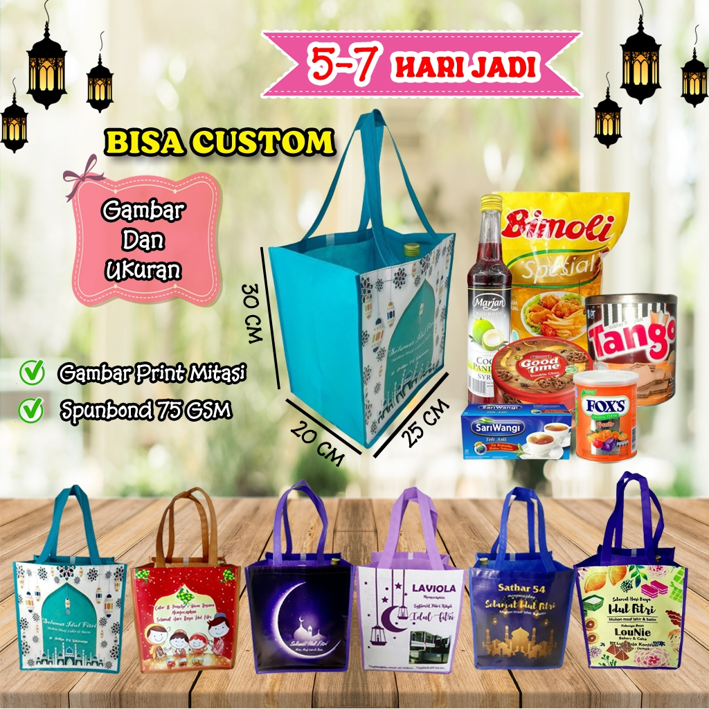 

Tas Bingkisan Lebaran Idul Fitri Custom Nama Tulisan